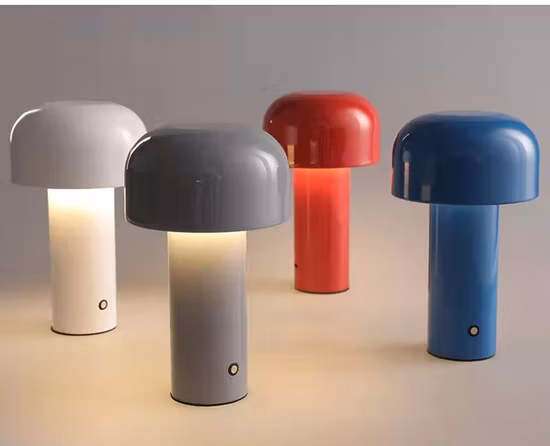 USB Connect Iluminação Restaurante Carregável Fornecimento Direto da Fábrica Cogumelo Baby Night Light Bateria Operado Candeeiro de Mesa LED Sem Fio com Silício Não