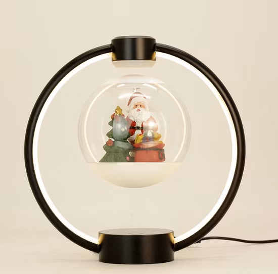 Nova promoção hotsale presente levitação magnética flutuante 14cm bola de natal luz presente lâmpada