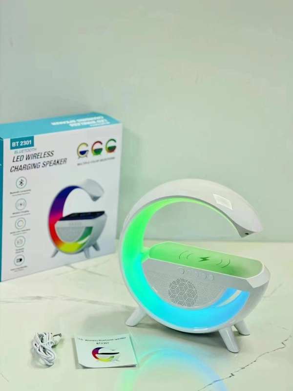 Jld-0331 Alarm Clock Wireless Charger APP Control RGB Night Light Atmosphere Table Lamp Multifunction Desk Lamp