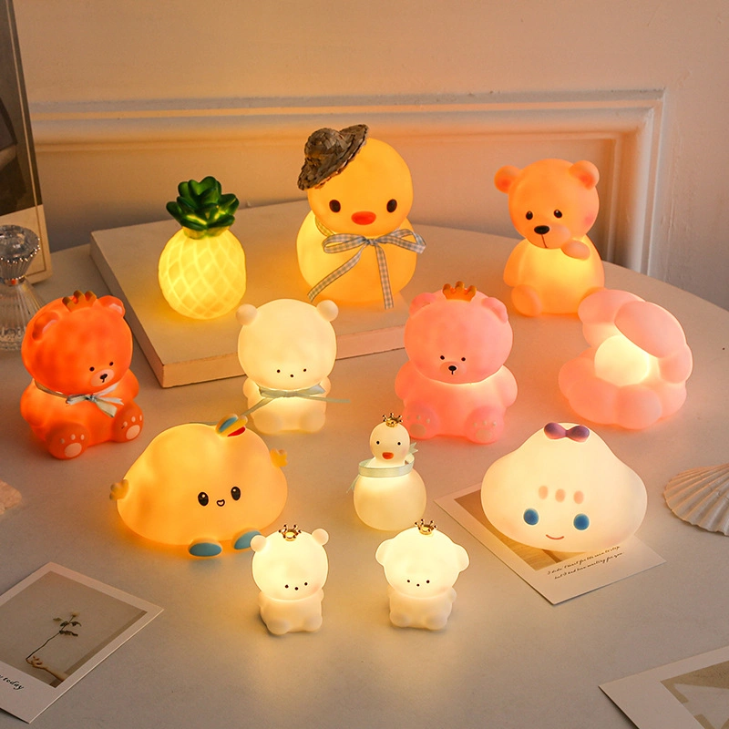 Cartoon Cute Animal Bear Battery LED Lamp Table Night Light Child Eye Protection Warm White Table Lamp