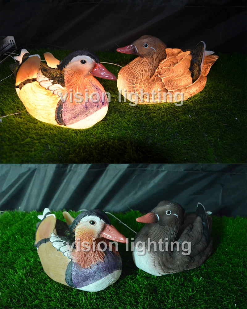 Holiday Decorative Outdoor Park Garden Decor Lighting Mandarin Duck Lights