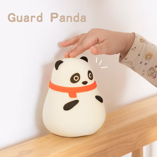 Luz Quitamiedos Bebe Color Changing Silicone Cute Small Panda Rabbit Night Lamp