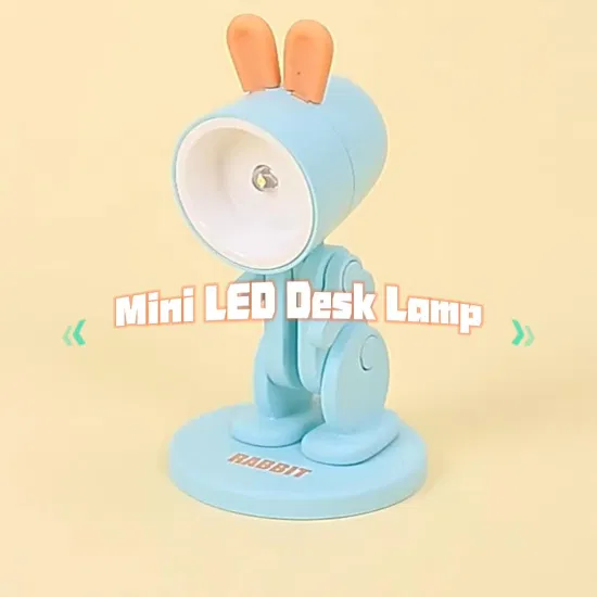 Venda quente LED pequeno bonito luz de mesa telefone ajustável animal coelho lâmpada