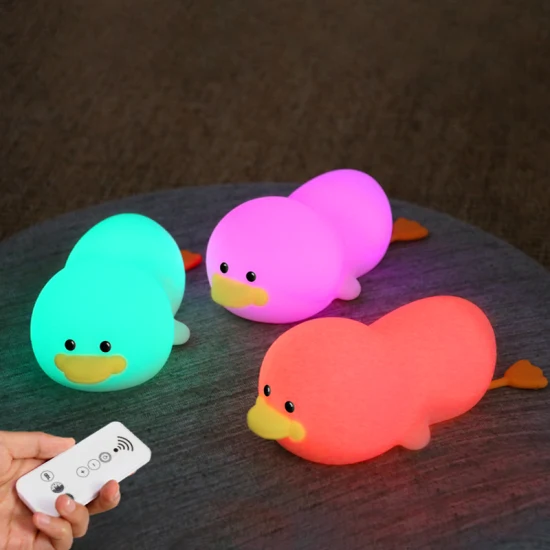 A mais nova luz noturna de silicone Gg Duck recarregável USB da Amazon com temporizador e controle remoto